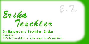 erika teschler business card